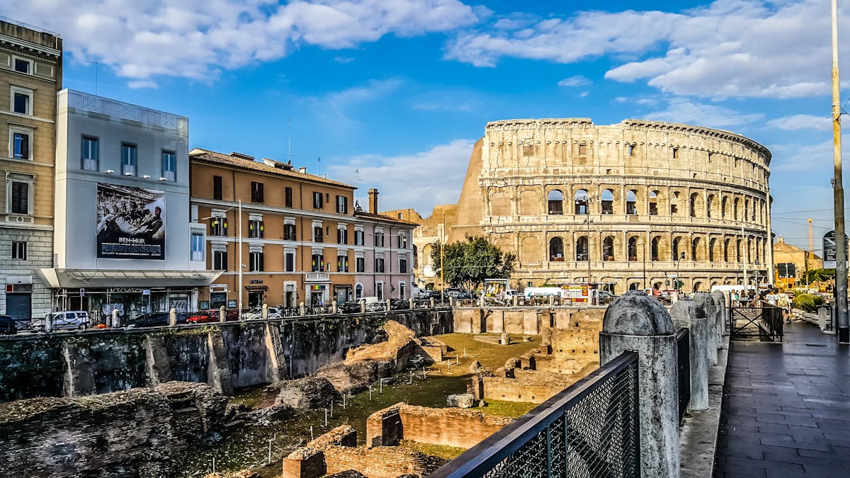 Daylight view of the Colosseum in Rome