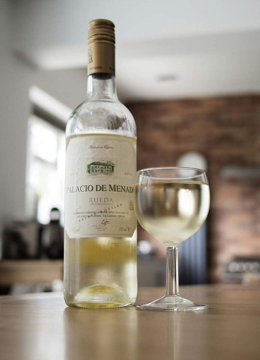 Premium Italian wine bottle and glass